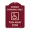 Signmission Georgia ADA Handicapped Parking Accessible Permit Parking Only Tow-Away Zone with Sym, BU-1824-23935 A-DES-BU-1824-23935 - alternate 1